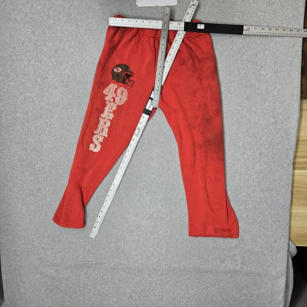 VINTAGE San Francisco 49ers Boys Sweatpants L Red JACQE 90s USA READ